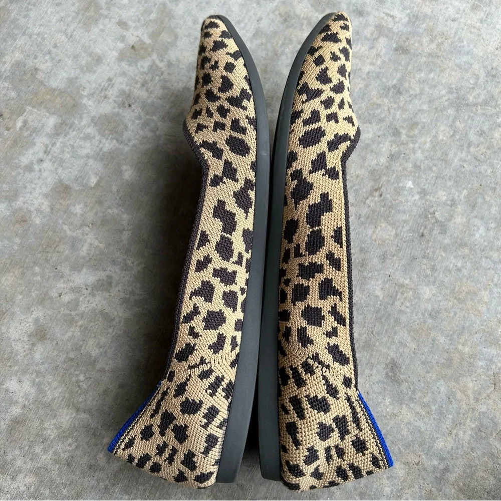 Rothy’s The Point Leopard Print Flats Shoes Women’s 8